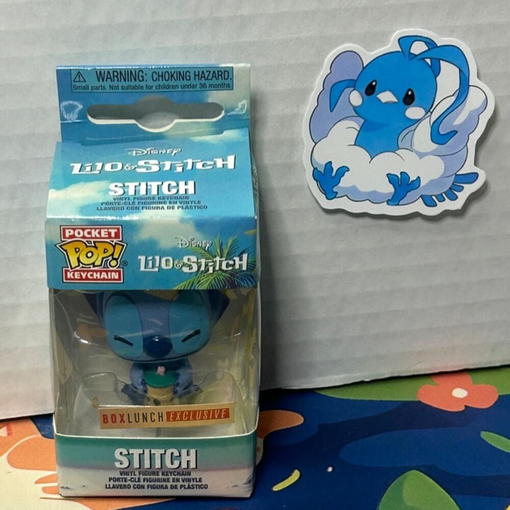 Disney Boba STITCH Funko Pocket Pop Mini Keychain box lunch Exclusive